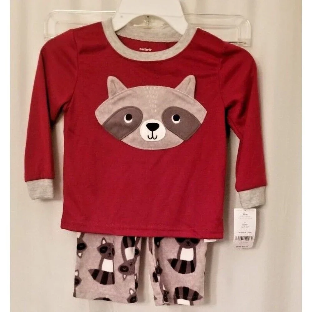 Toddler Pajama Set Animals Cute Carter's New Tags Orig. $22 Soft Sleep 24 Months